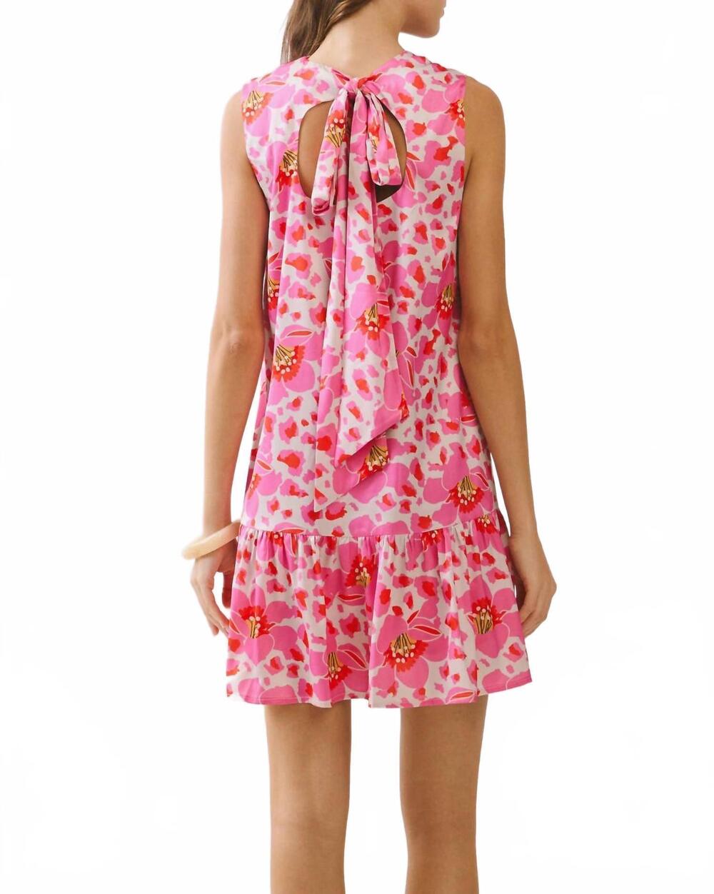 NEW PRETTY FOLLIES petal party mini shift dress in pink - Picture 2 of 2